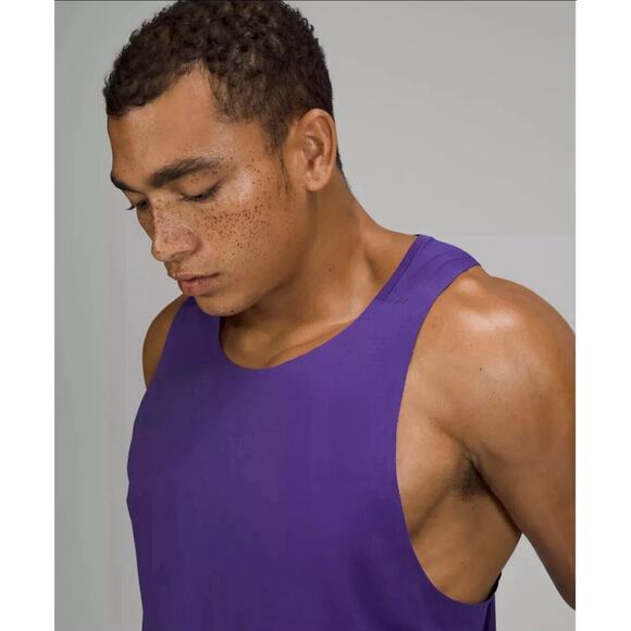 Lululemon Men Size XL Fast Free Singlet PTPL Petrol Purple NWT $68 - Picture 3 of 3